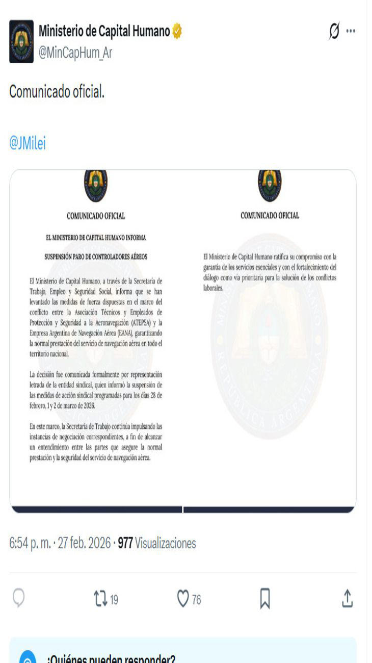 Sin paro de controladores aéreos: hay tregua y buscan destrabar el ...