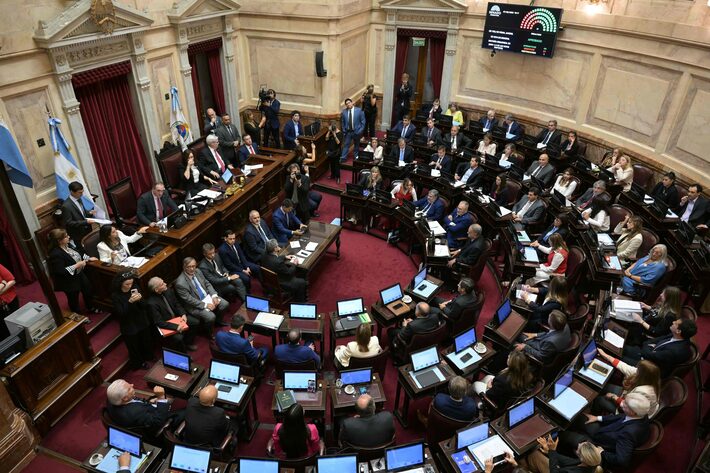 Senado da Argentina votou reforma trabalhista novamente após alteração do texto na Câmara Foto: Juan Mabromata/AFP