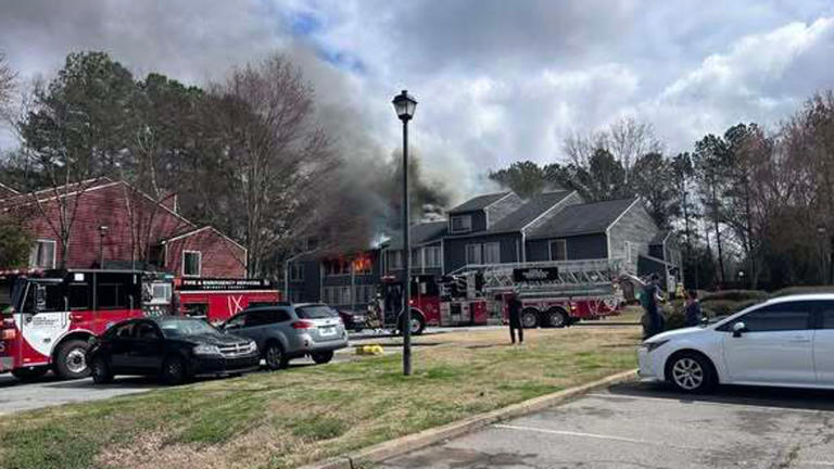 26 residents displaced after massive fire rips through Lawrenceville ...