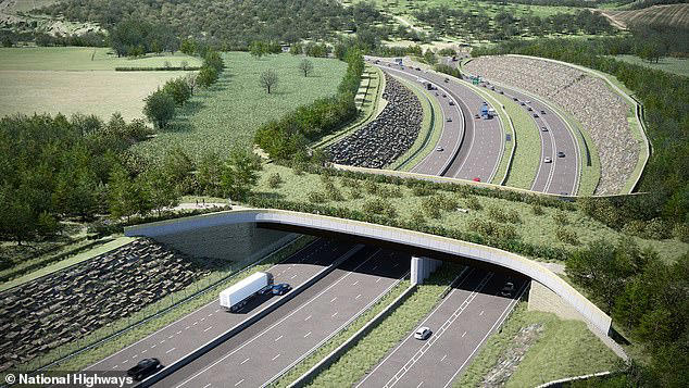 Widest eco bridge in Britain being built as part of £460m project but ...