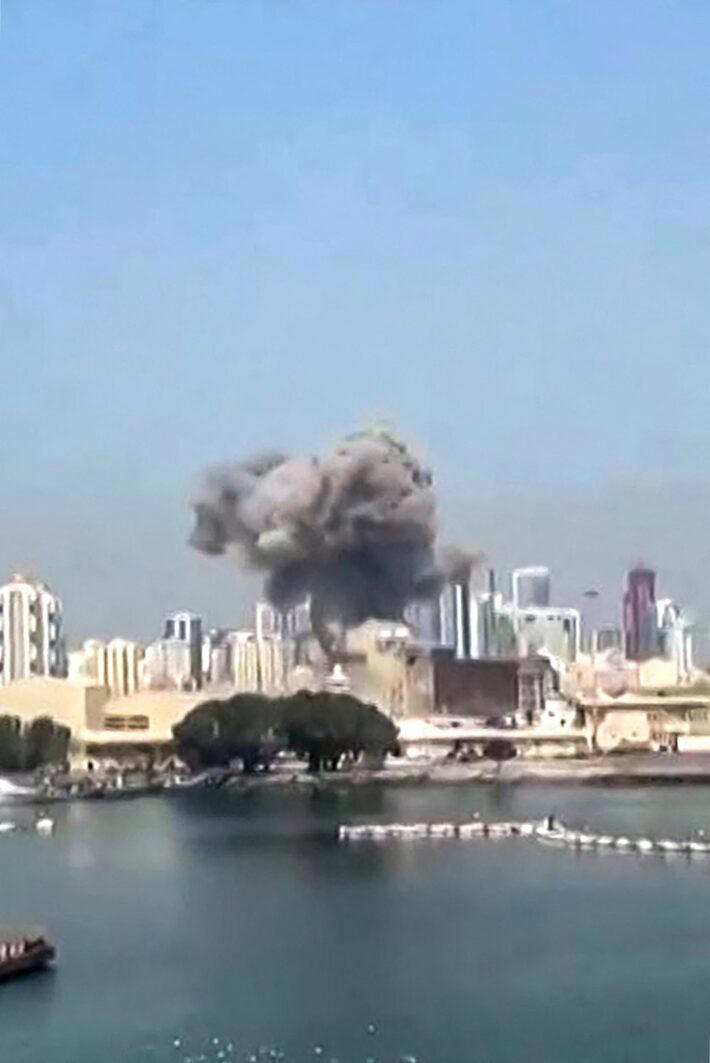 Ataque iraniano em base dos EUA no Bahrein Foto: AFP