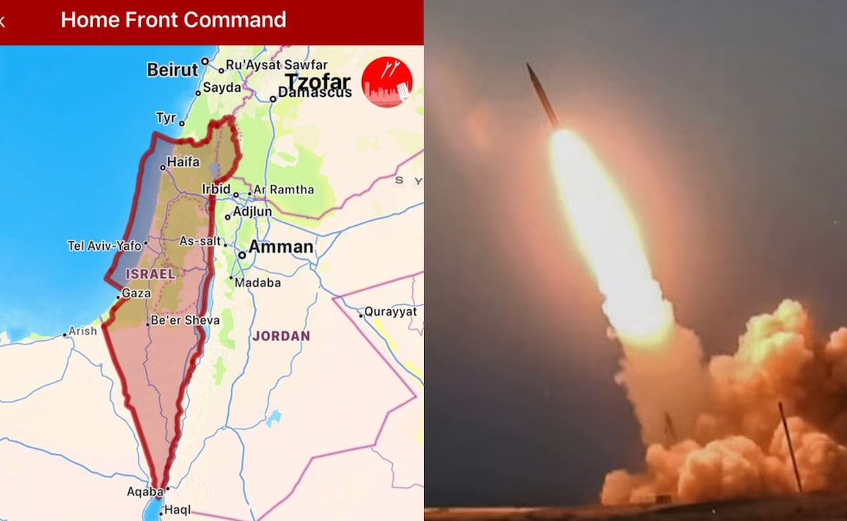 Israel's alert app shows country in 'red' as Iran launches ballistic ...