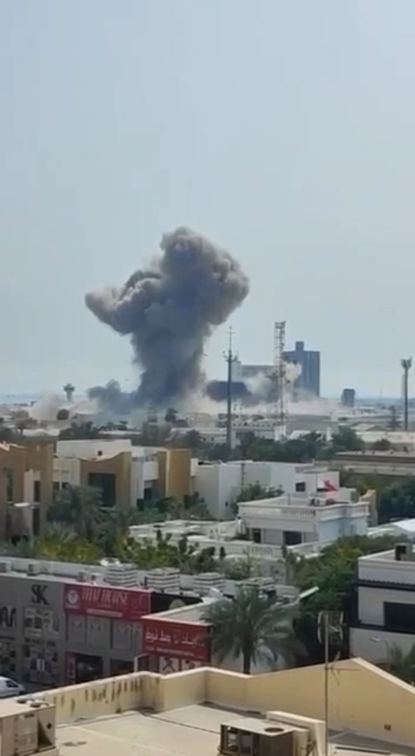 Moment of Iran strike on US military base in Bahrain
