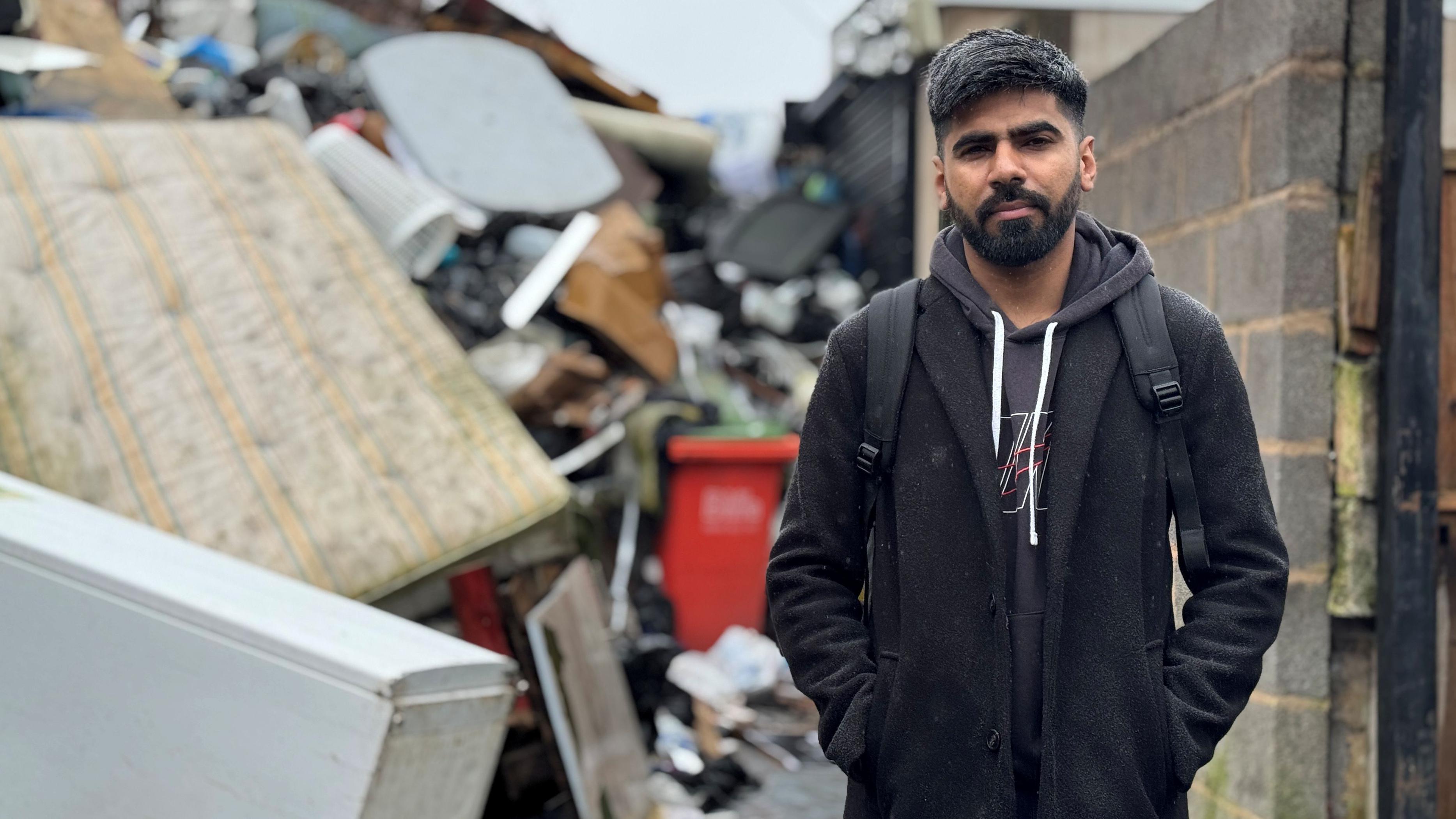Fly-tipped pile hits 9ft 