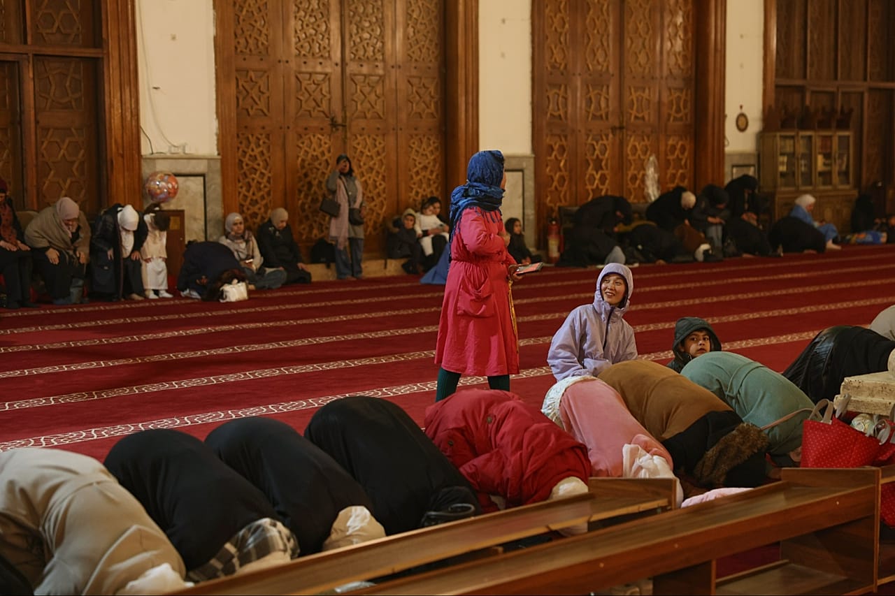 Women attend evening Taraweeh prayers on the first night of the holy month of Ramadan at the Umayyad Mosque in Damascus, Syria, 18 February 2026. AP Photo