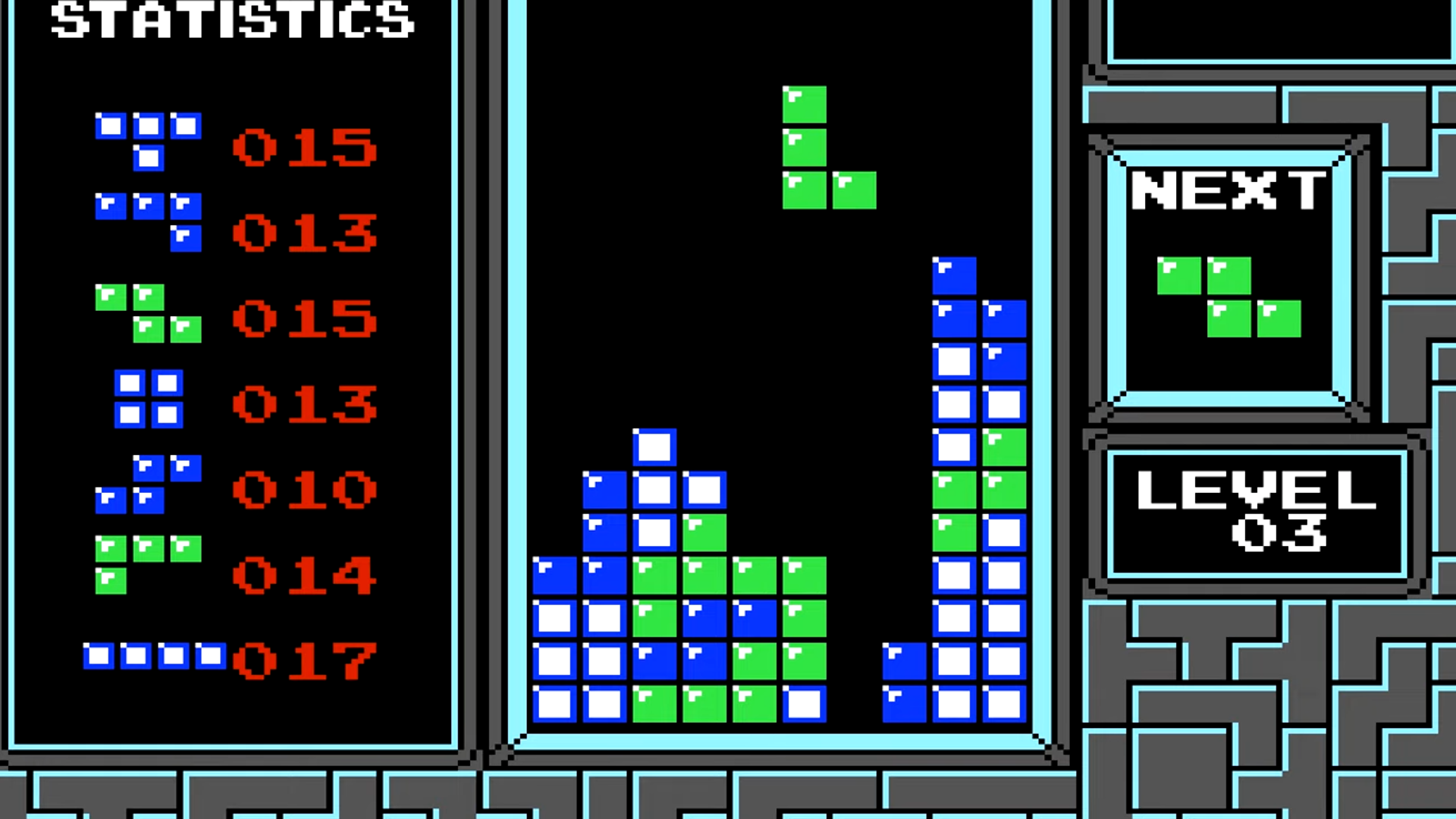 Tetris NES gameplay