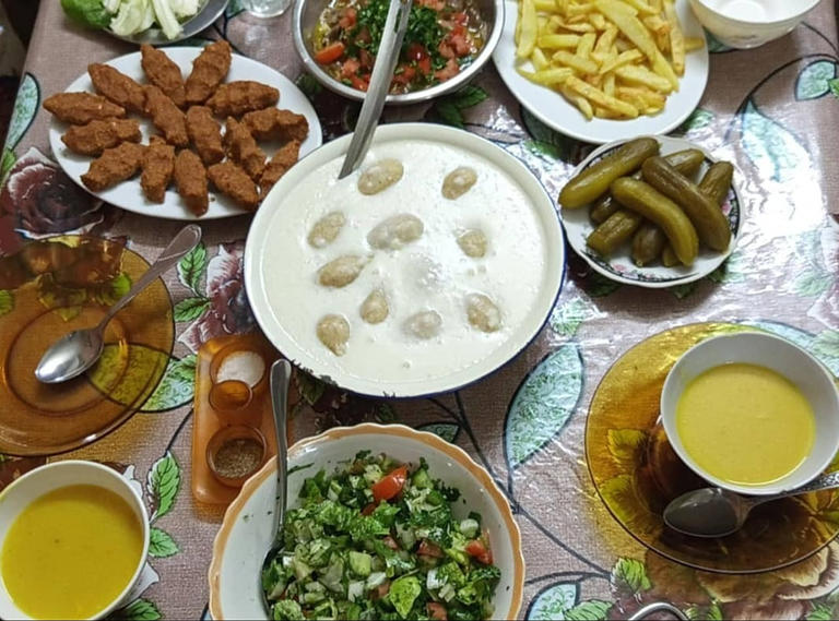 Iftar (fast breaking) table in Syria 2026. Euronews