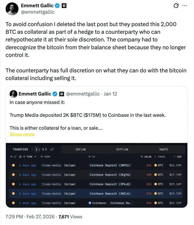 Trump Media pledged $175 million in Bitcoin as collateral, Arkham ...