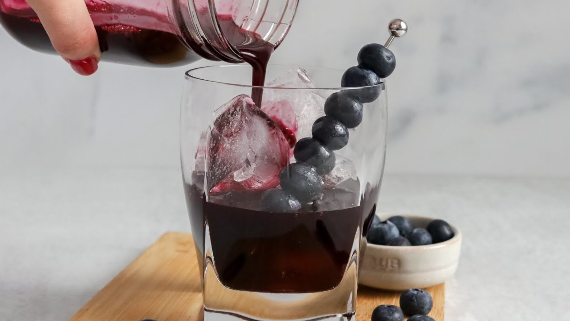 Homemade blueberry simple syrup recipe