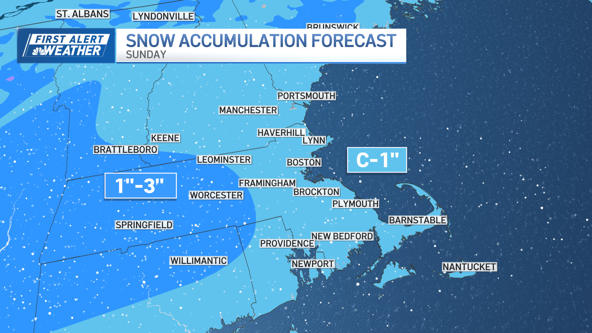 Another blast of snow expected Sunday ahead of milder air next week