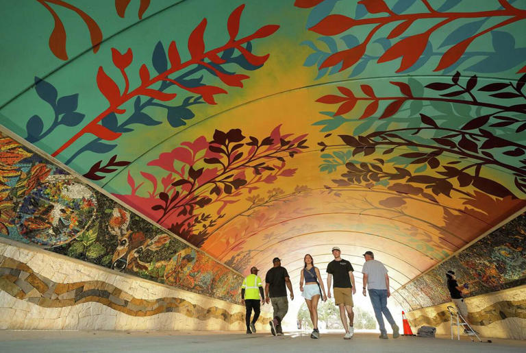 This elaborate mosaic tunnel near Austin's Wishbone Bridge just won a ...
