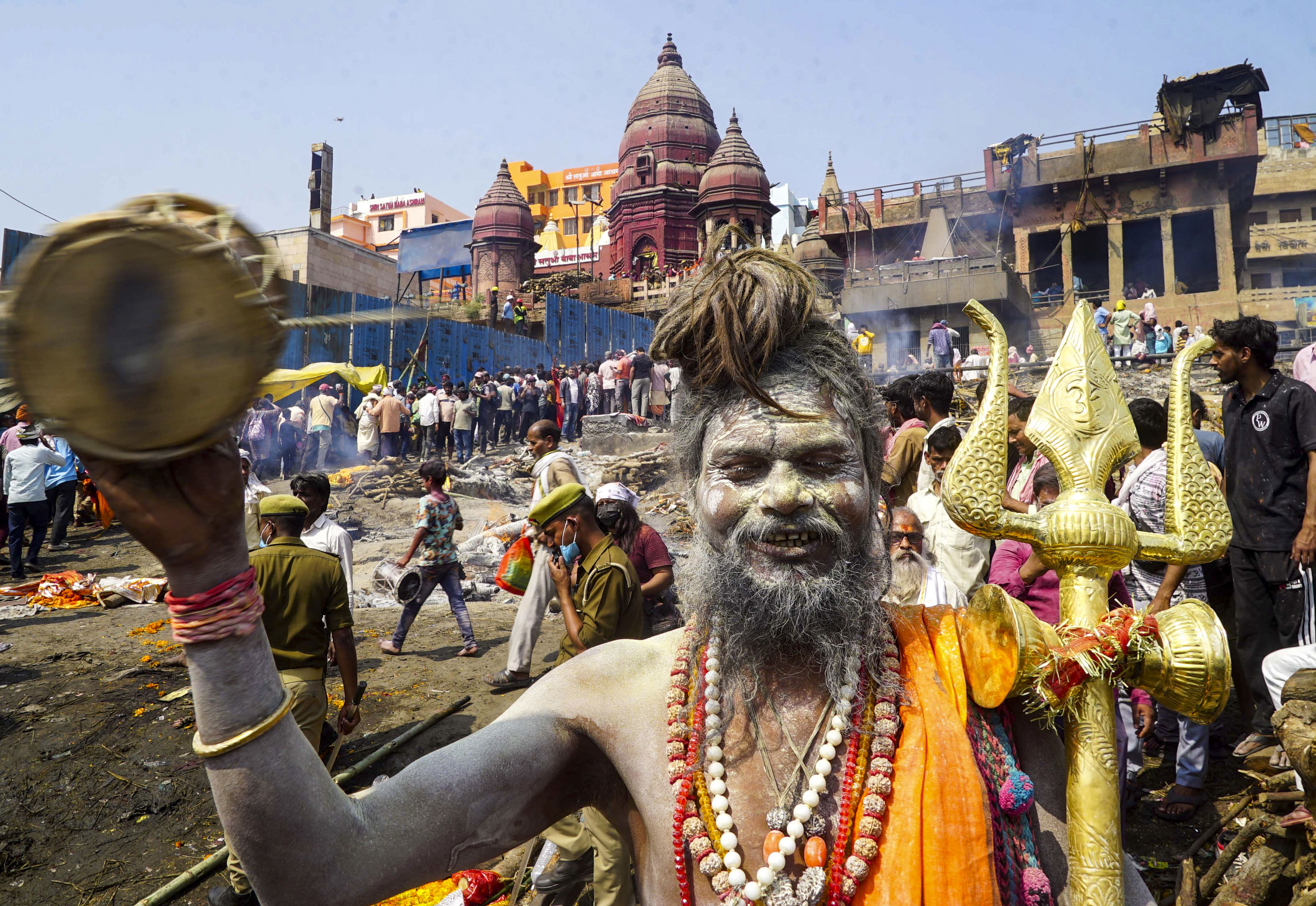 Holi played with funeral pyre ashes at Varanasi's Manikarnika Ghat