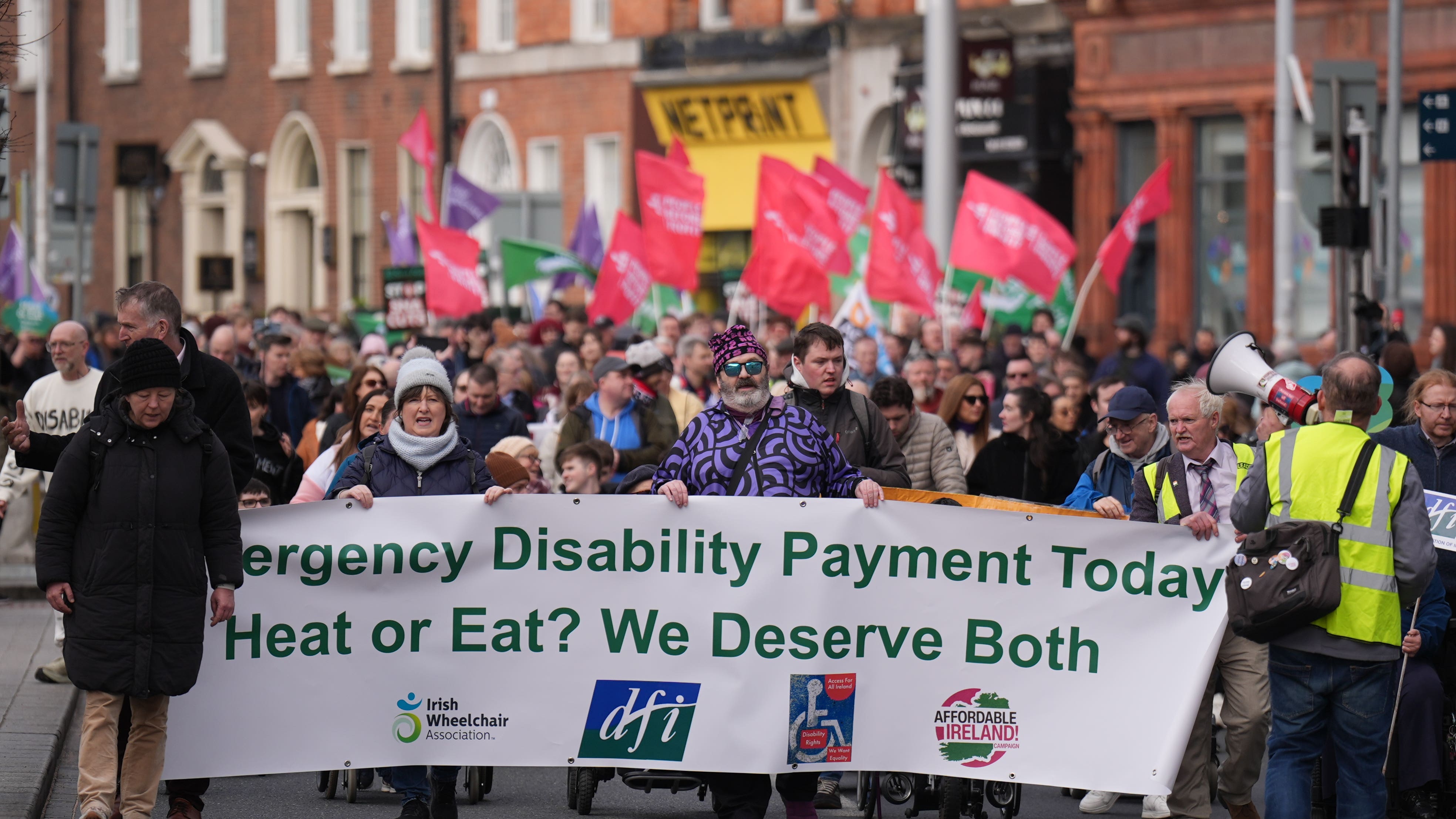 Hundreds take part in disability rights protest in Dublin