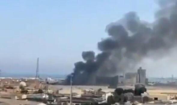 US base rocked by explosion as footage shows moments Iranian missile ...