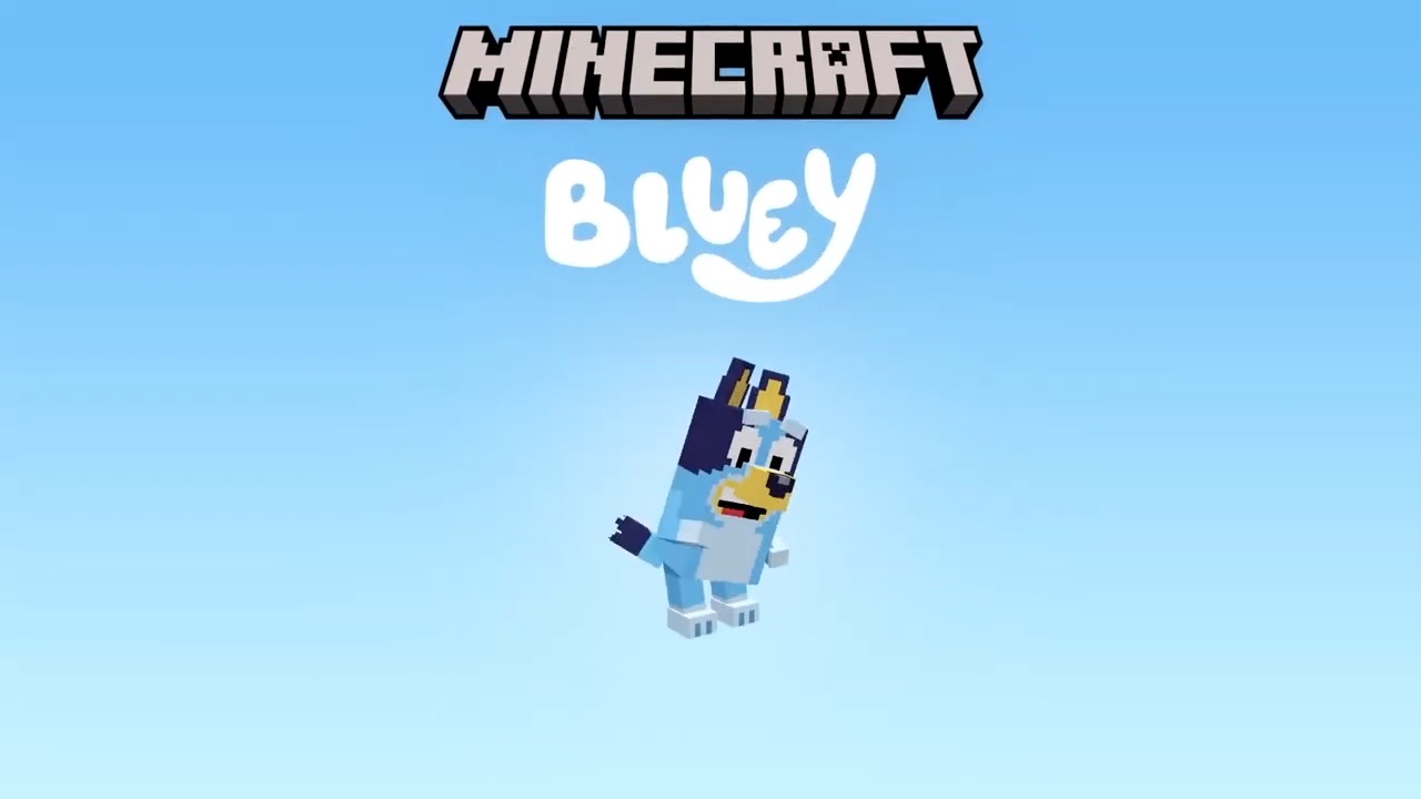 Minecraft official Bluey DLC launch trailer