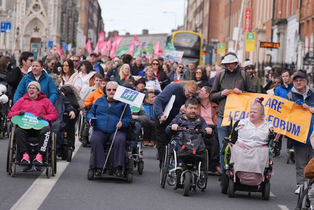 Hundreds take part in disability rights protest in Dublin