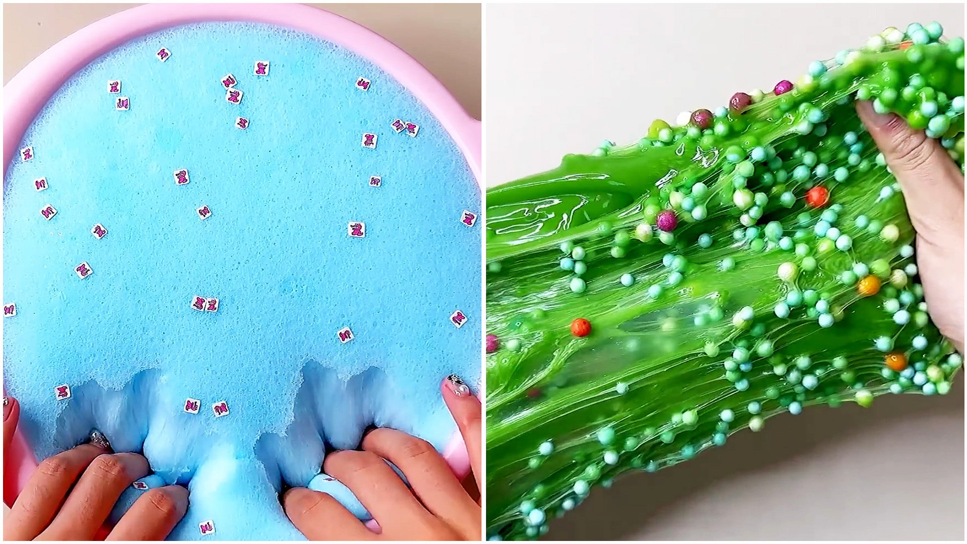Slime press and stretch ASMR