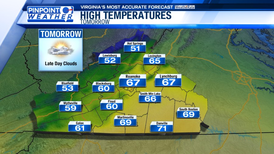 Pinpoint weather: Warm and breezy Sunday; cold air returns tomorrow