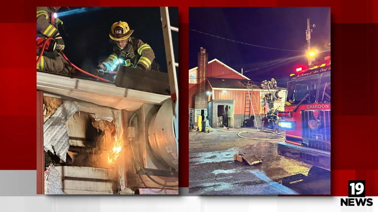 Multiple departments battle fire at Chardon restaurant