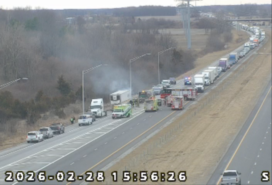 One dead after car vs. semi crash closed lanes on I-69 in Huntington County