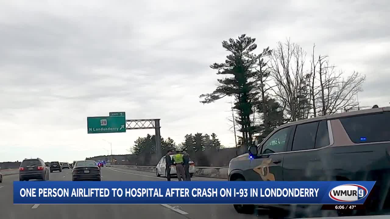 Person airlifted after being hit on I-93 southbound