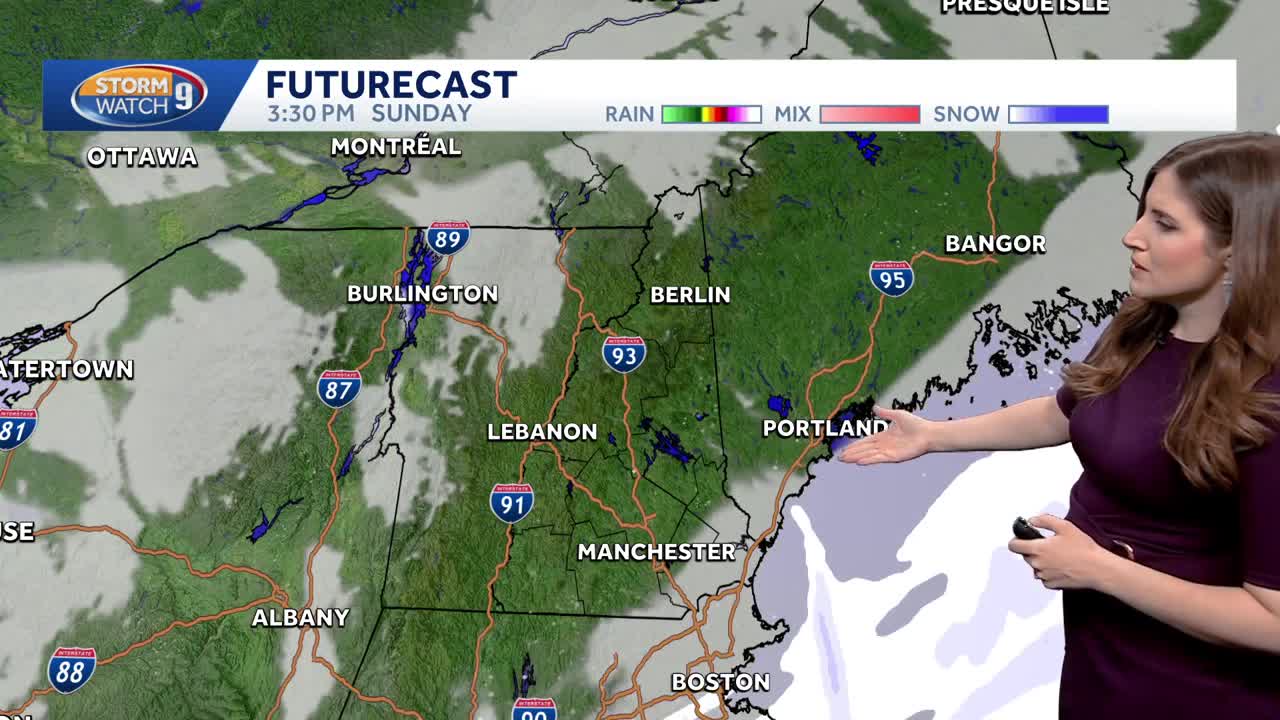 Colder air returns to end the weekend, a few snow showers Sunday