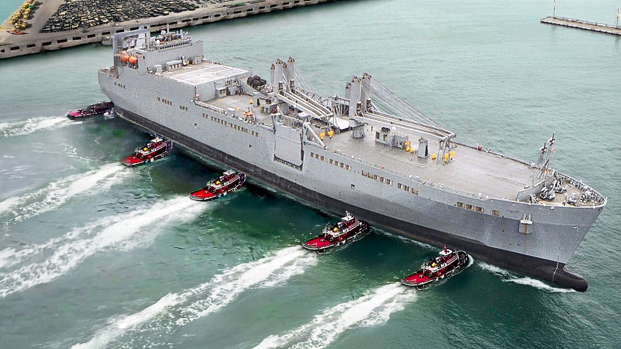 Insane process of unloading billions $ worth of military hardware at ports