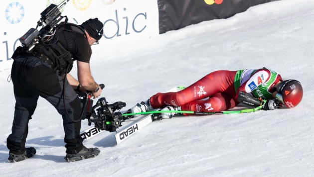 Kraftlos und ratlos: Conny Hütter im Ziel
