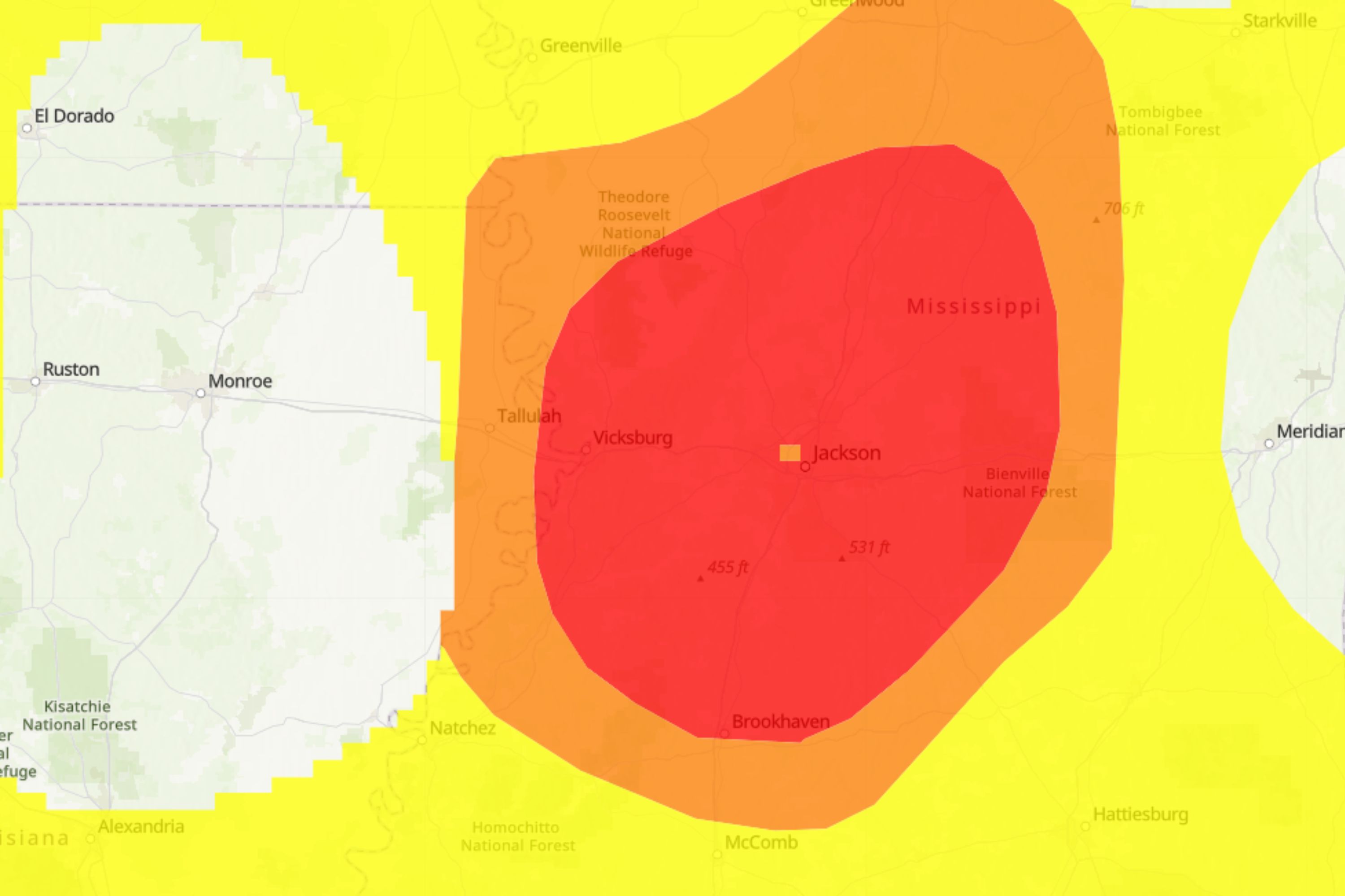 Thousands advised to stay inside in Mississippi<br><br>