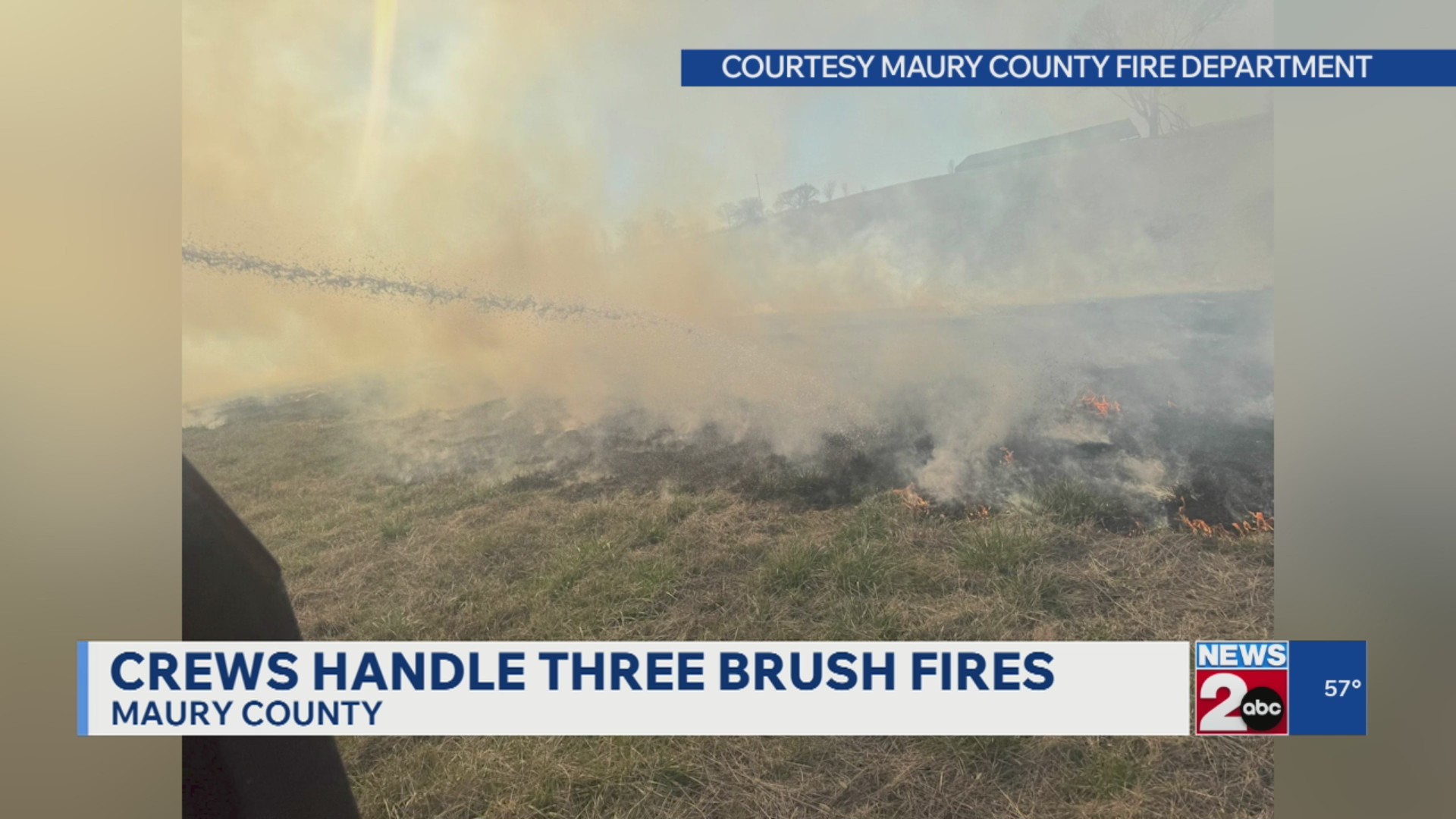 Maury County crews respond to 3 brush fires within hours