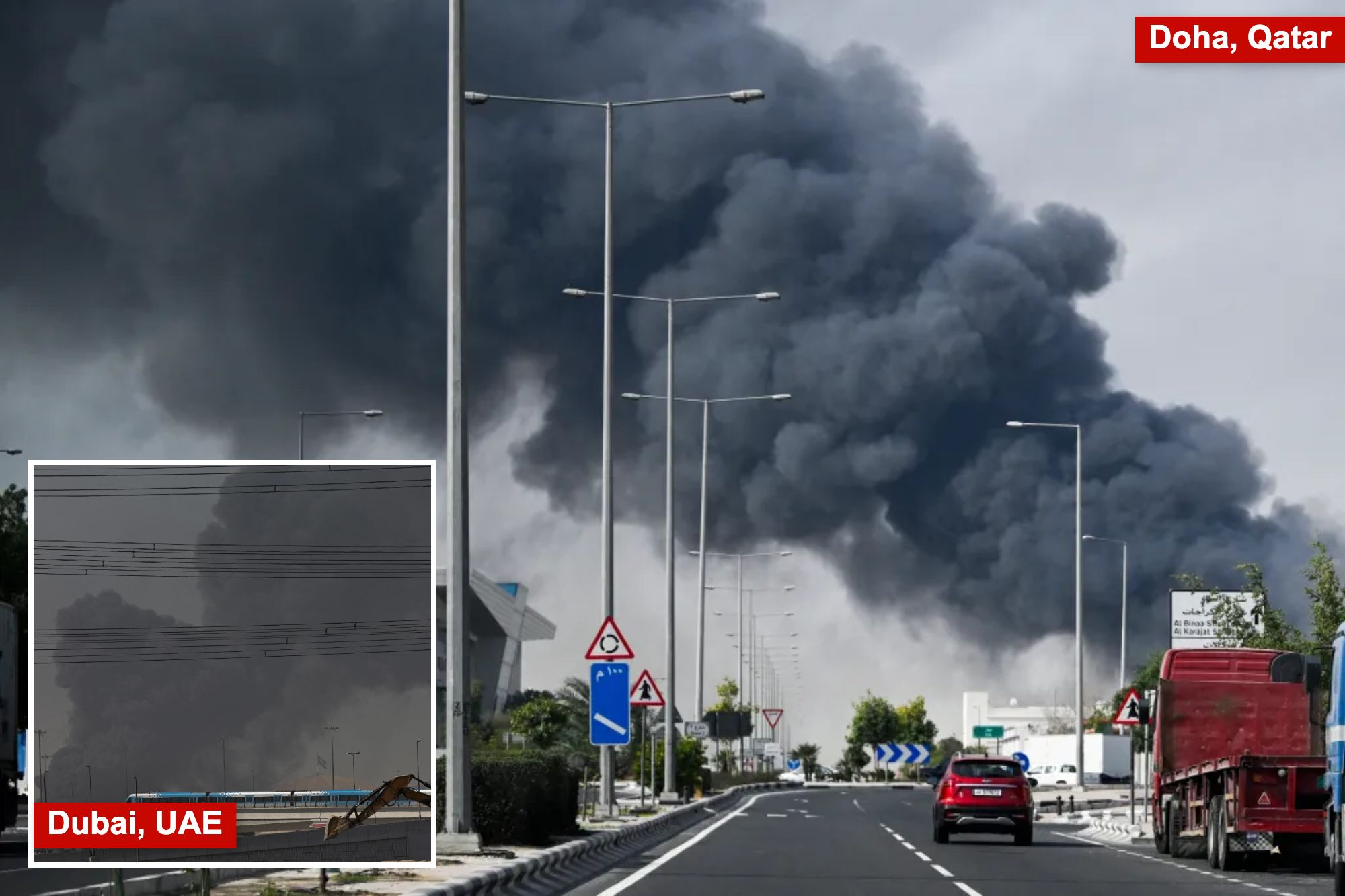 Blasts heard over Dubai and Doha for second day, with Duqm port also ...