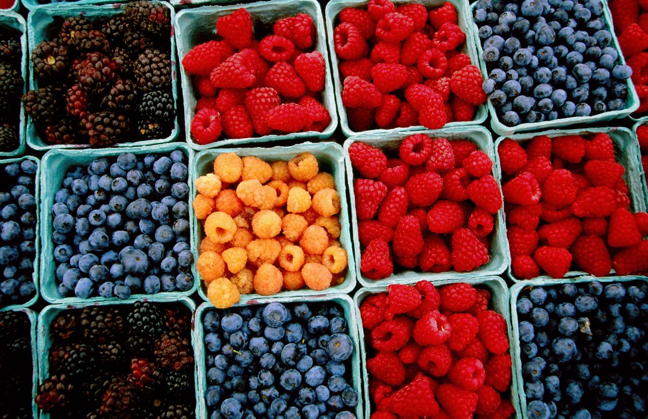 Berries in containers