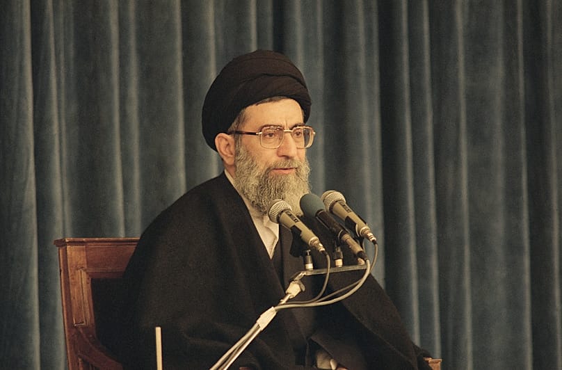 Iran's Ayatollah Ali Khamenei in an undisclosed location in Iran, 1990 AP Photo