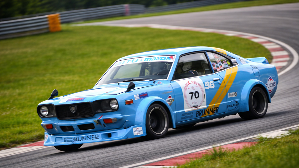 Flat out 12A RX-3 on track