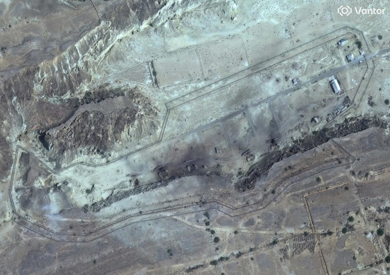 Satellite images show collapsed tunnels, aftermath of Iran strike