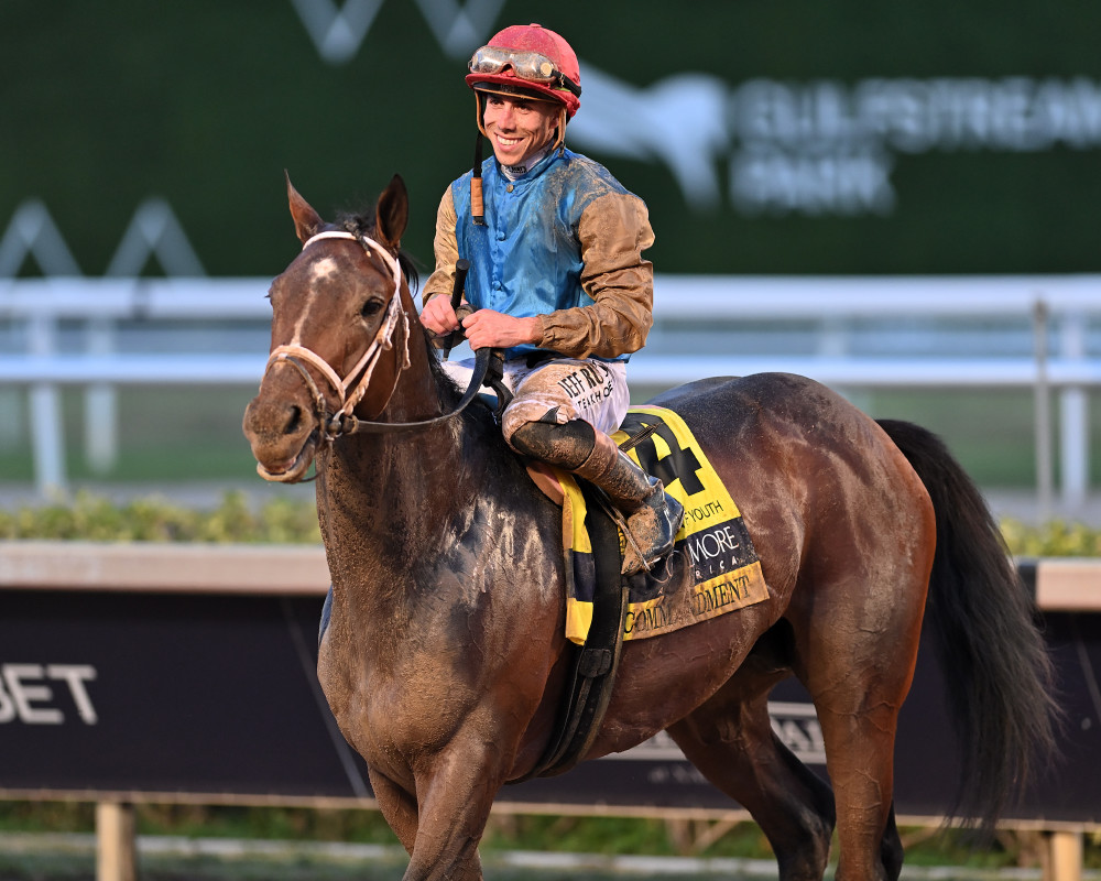 'He's a fighter': Commandment takes Florida Derby in nail-biter