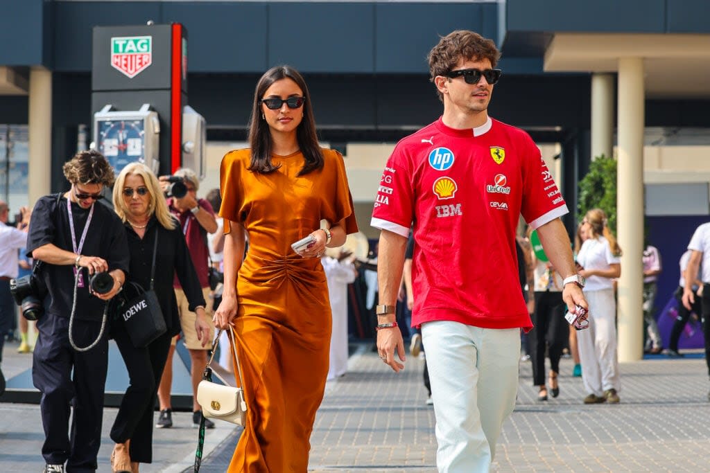 Charles Leclerc leaves wedding with Alexandra Saint-Mleux in $11 million Ferrari Testa Rossa