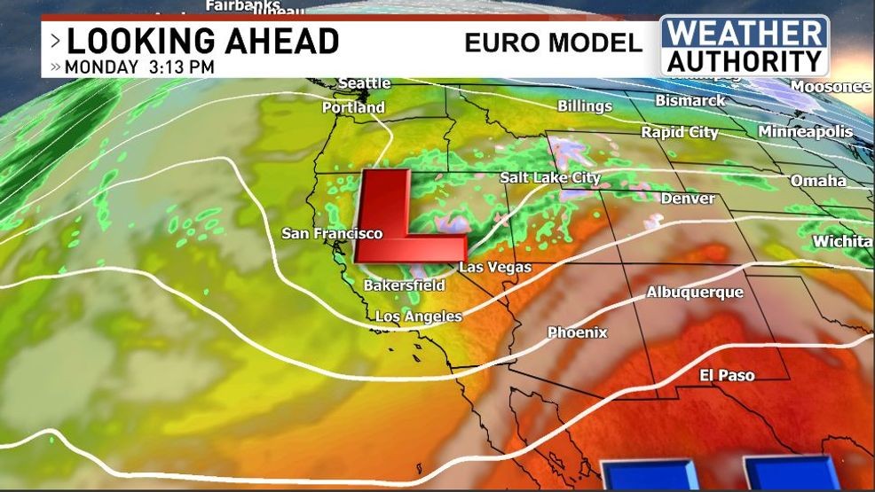 Cooler air arrives Sunday night into Monday as Pacific system brings ...