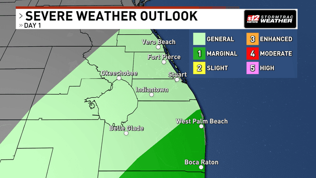 Showers and a few afternoon storms Sunday, breezy start to the week