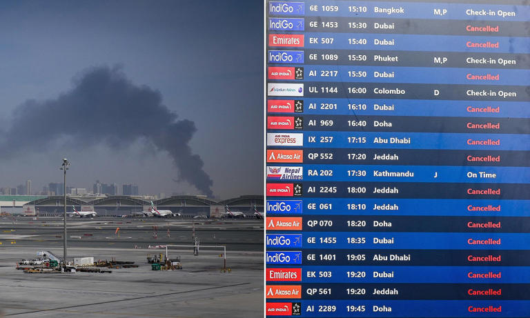 Travel chaos as nearly 6,000 flights cancelled amid Iran's aerial ...