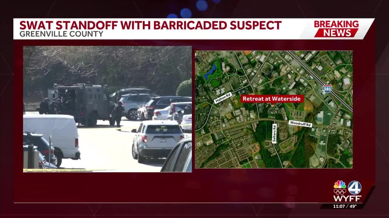 Barricaded suspect arrested after SWAT standoff in Greenville