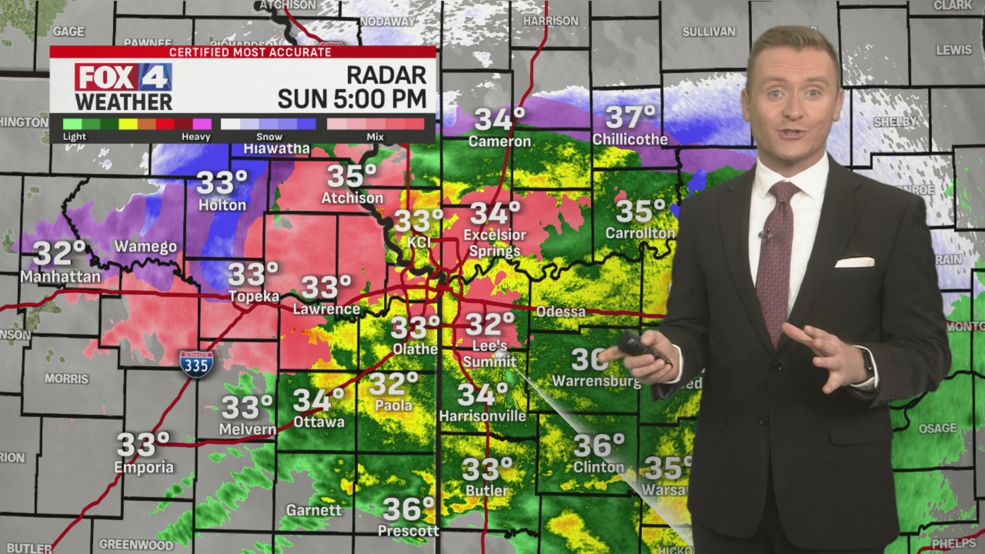 5 PM Sunday weather update