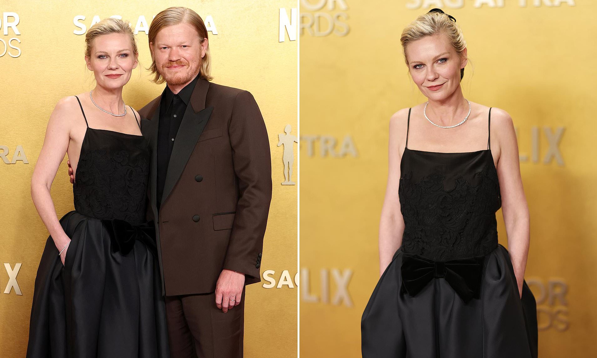 Kirsten Dunst stuns in backless gown as Jesse Plemons looks completely ...
