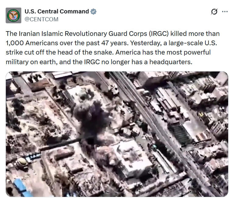 Head of snake cut off: US says Iran Revolutionary Guard's headquarters ...
