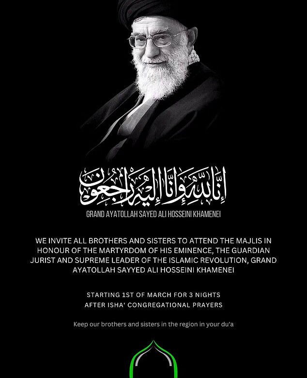Australian mosques hold memorial services for murderous, oppressive ...