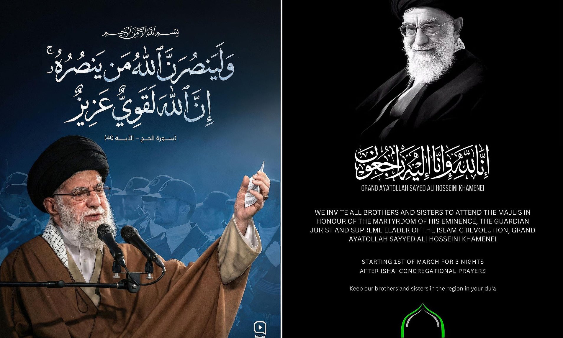 Australian mosques hold memorial services for murderous, oppressive ...