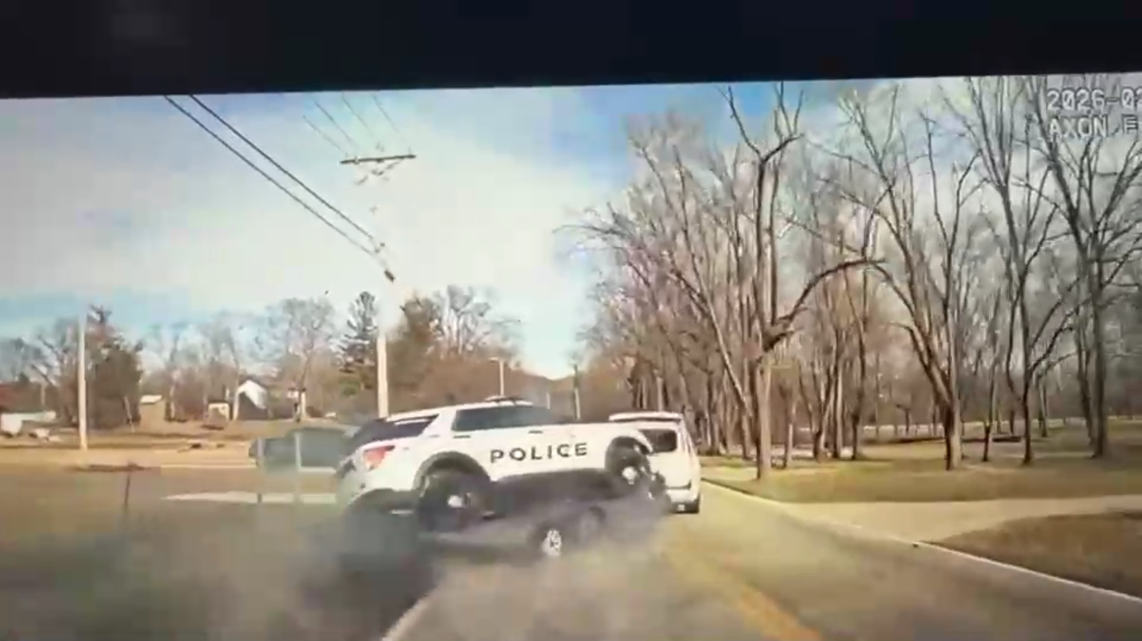 Watch: Dashcam video shows moment that police chase ended with rollover ...