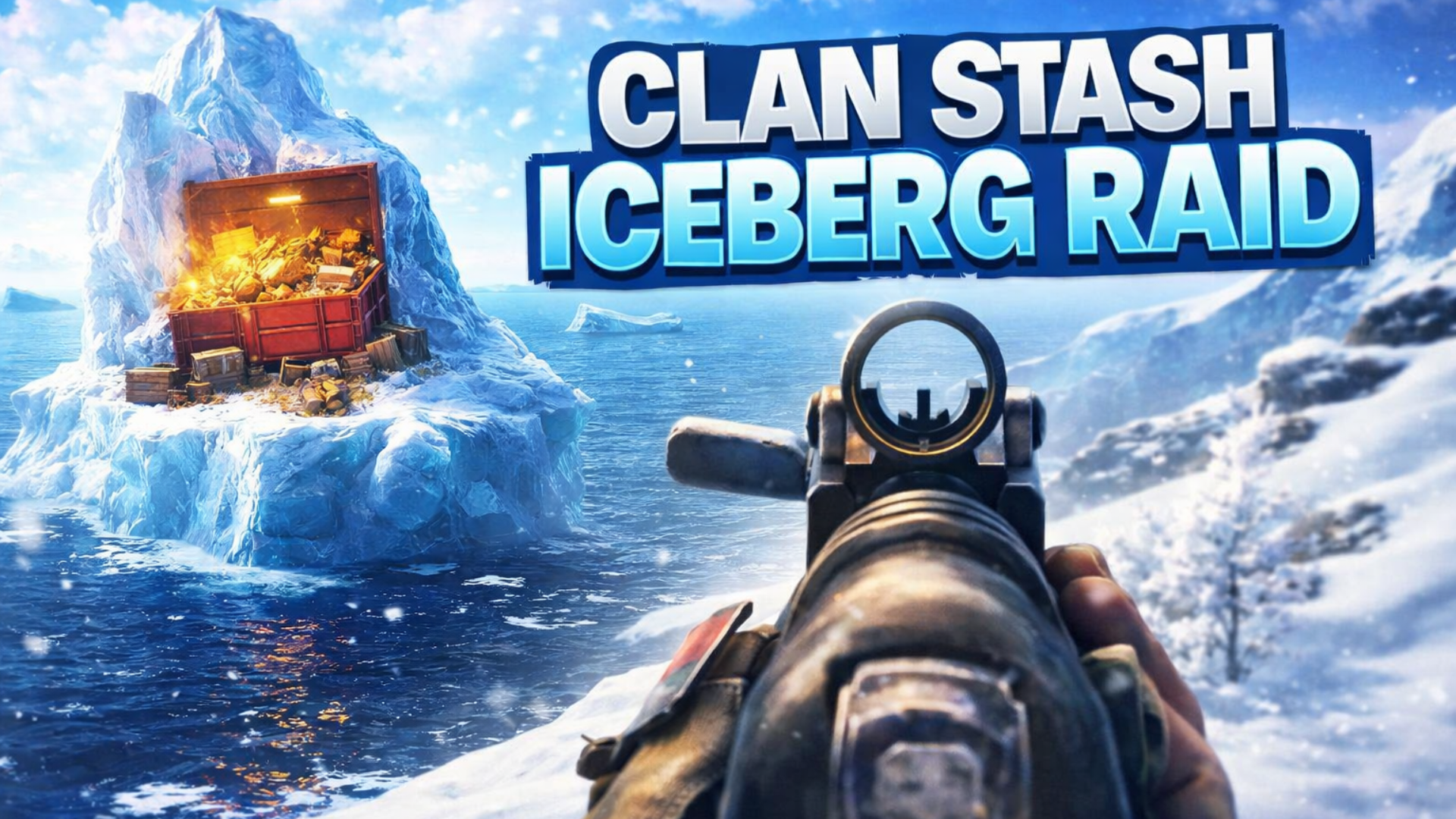 Raiding the giant iceberg clan base solo or squad loot run