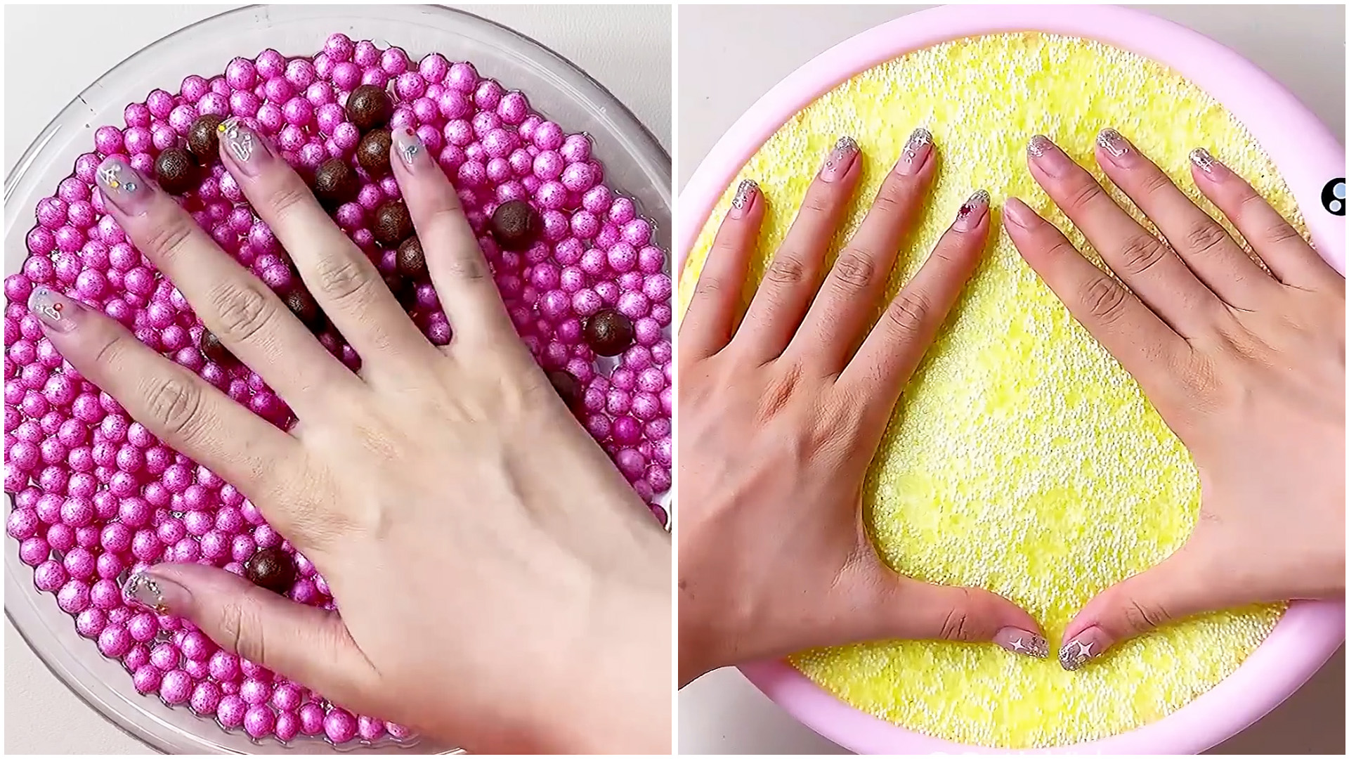 Crunchy slime pressen und Textur ASMR