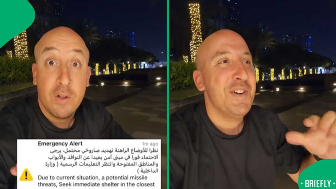Comedian spoke out after receiving missile alert SMS in Dubai